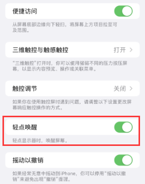 滨州苹果授权维修站分享iPhone轻点无法唤醒怎么办 