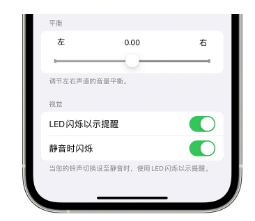 滨州苹果14维修分享iPhone14静音时如何设置LED闪烁提示 