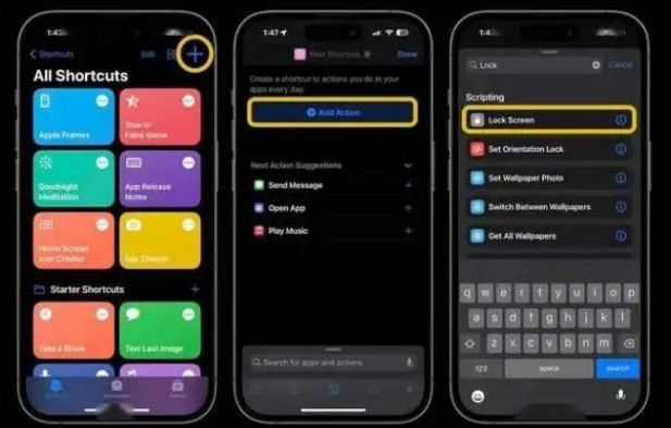 滨州苹果14锁屏维修店分享iPhone14升级iOS16.4后如何创建锁屏快捷方式 